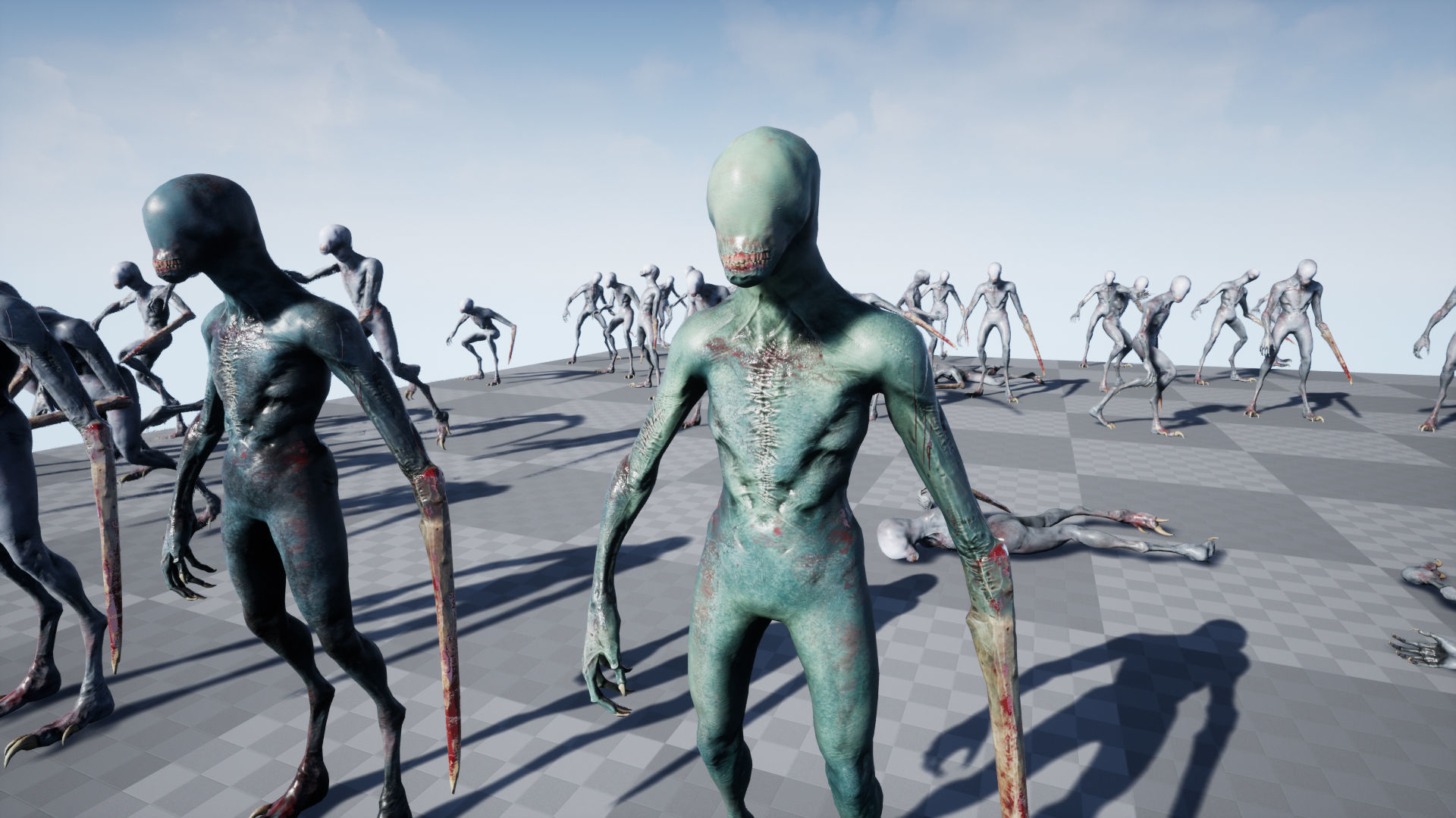 Mutant zombie Low-poly 3D model_31