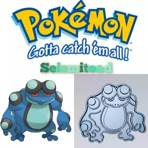 Amazing Pokemon Seismitoad Cookie Cutter Stamp Cake Decorating 