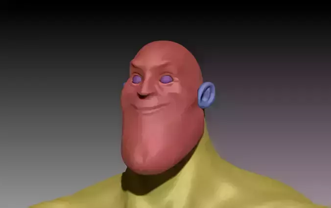 Stylized Superhero base Mesh Free low-poly 3D model