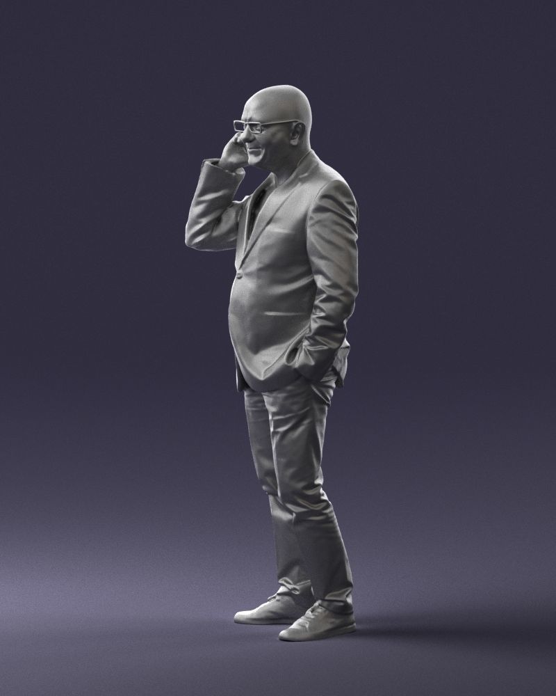 Man is talking on the phone 0287 3D model_28