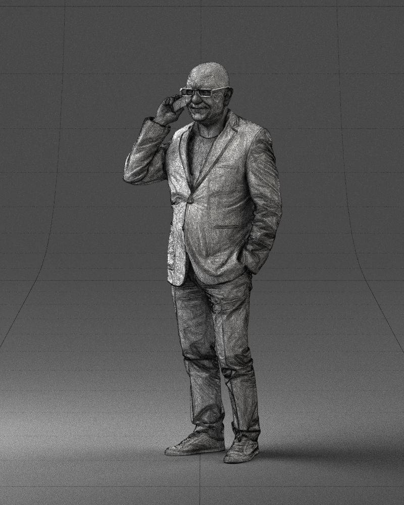 Man is talking on the phone 0287 3D model_32