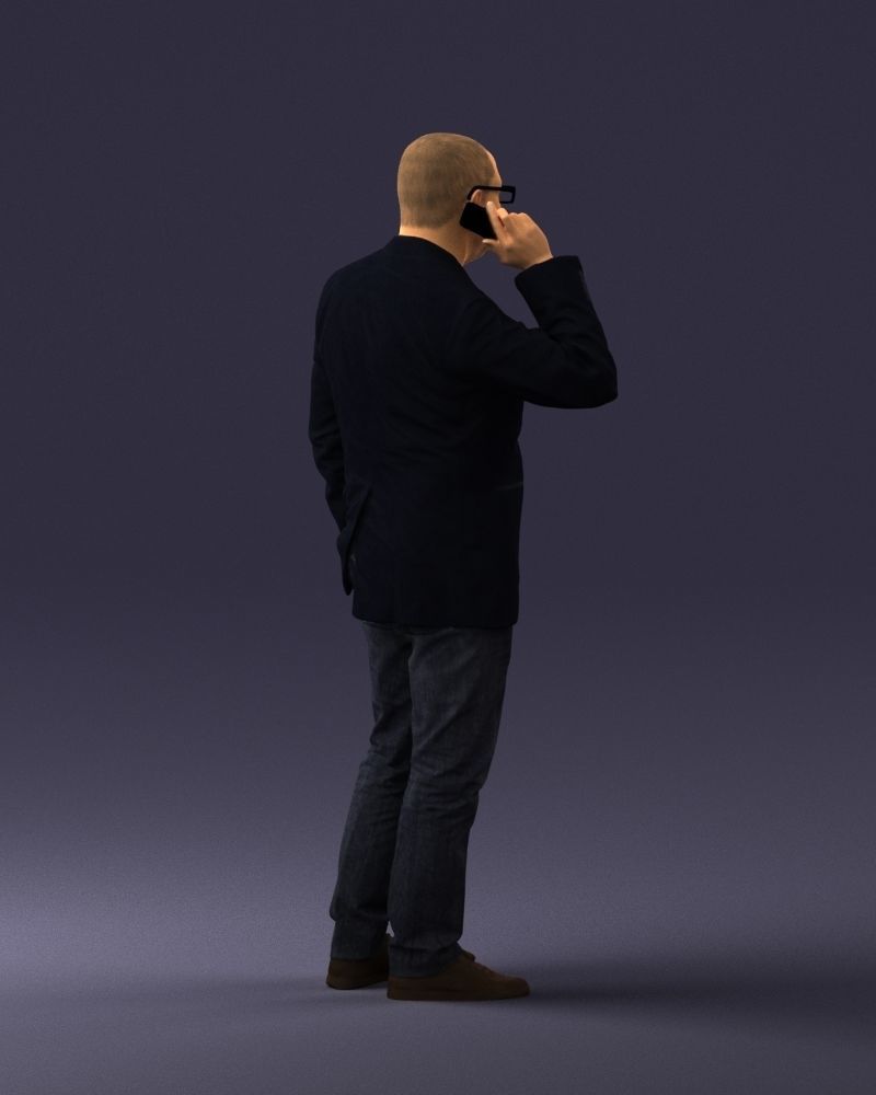 Man is talking on the phone 0287 3D model_15