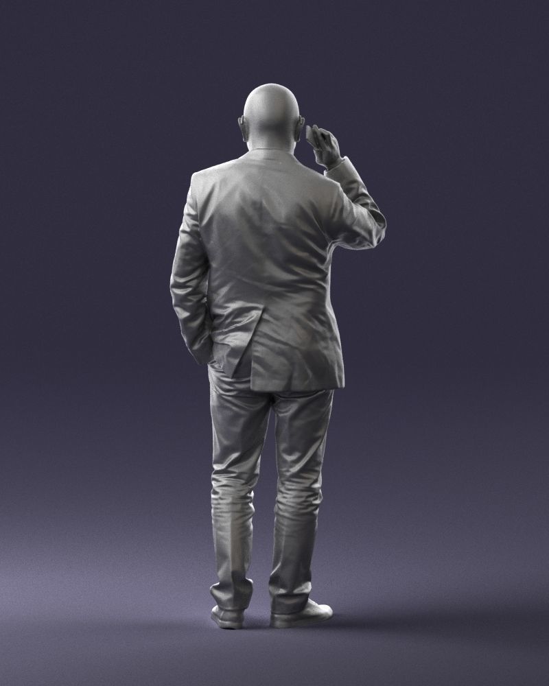 Man is talking on the phone 0287 3D model_19
