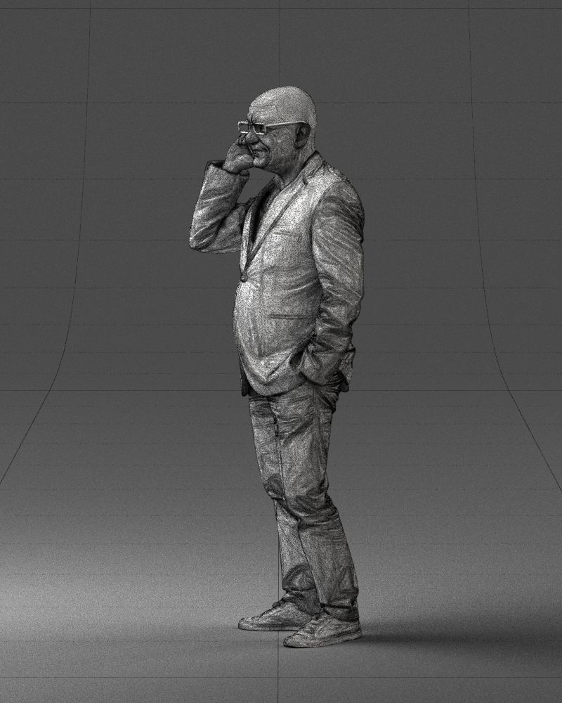 Man is talking on the phone 0287 3D model_29