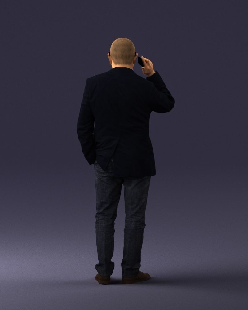 Man is talking on the phone 0287 3D model_18