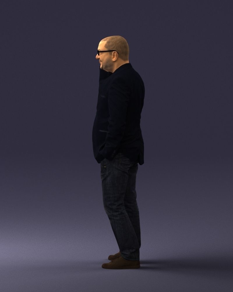 Man is talking on the phone 0287 3D model_24