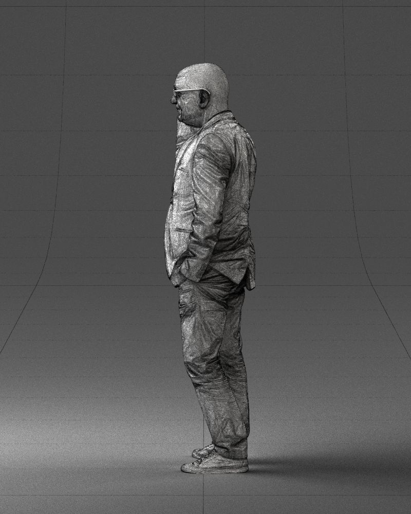 Man is talking on the phone 0287 3D model_26