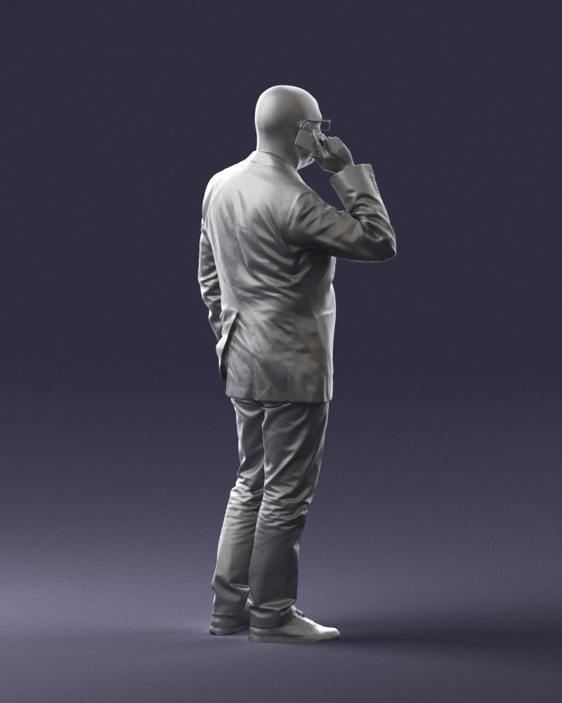 Man is talking on the phone 0287 3D model_16