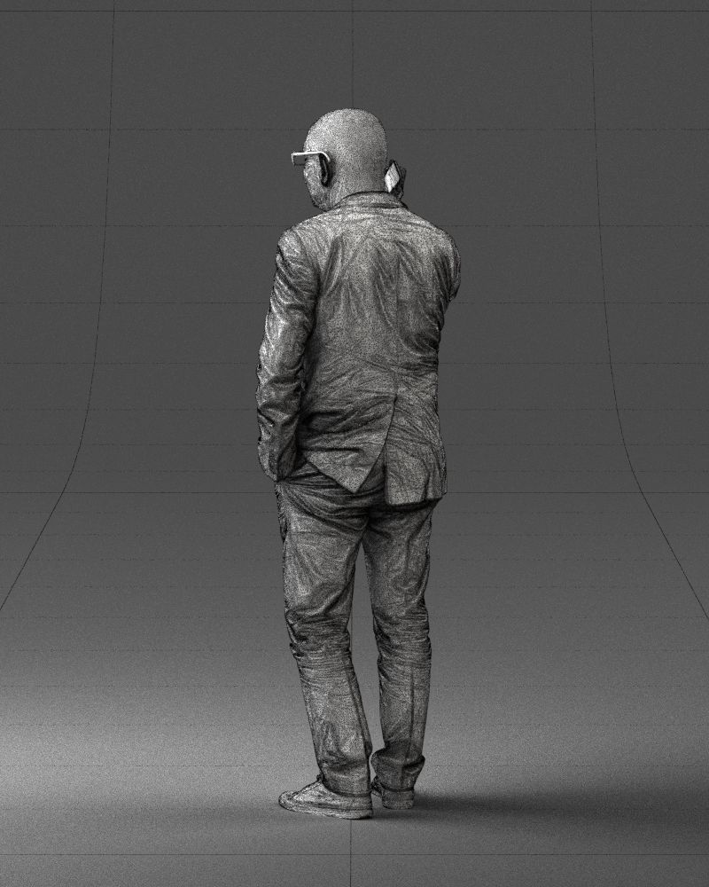 Man is talking on the phone 0287 3D model_23