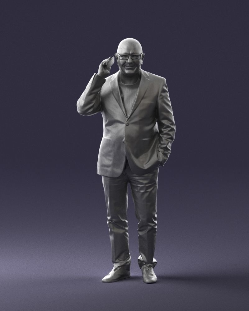 Man is talking on the phone 0287 3D model_37