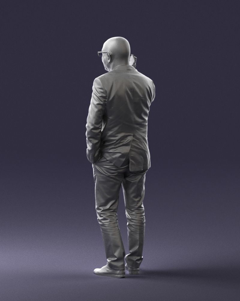 Man is talking on the phone 0287 3D model_22