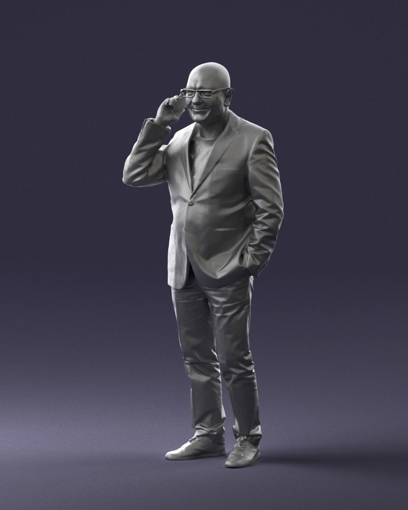 Man is talking on the phone 0287 3D model_31