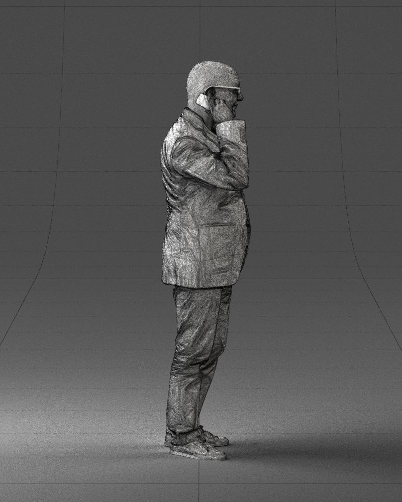 Man is talking on the phone 0287 3D model_14
