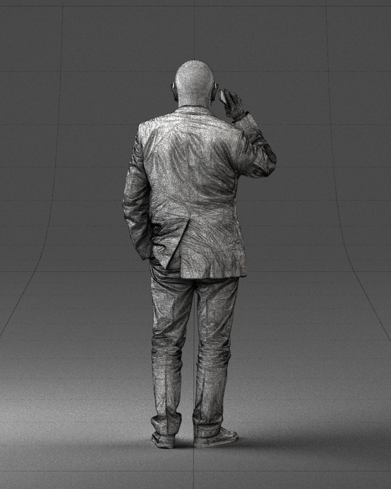 Man is talking on the phone 0287 3D model_20