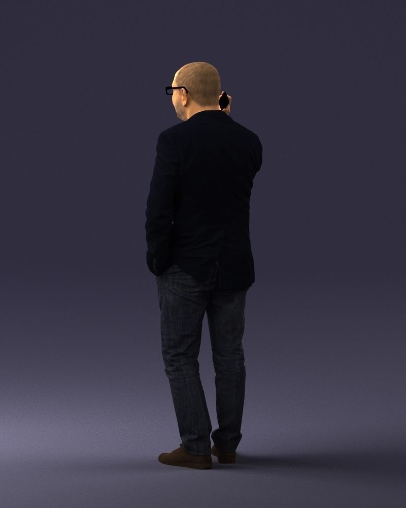 Man is talking on the phone 0287 3D model_21