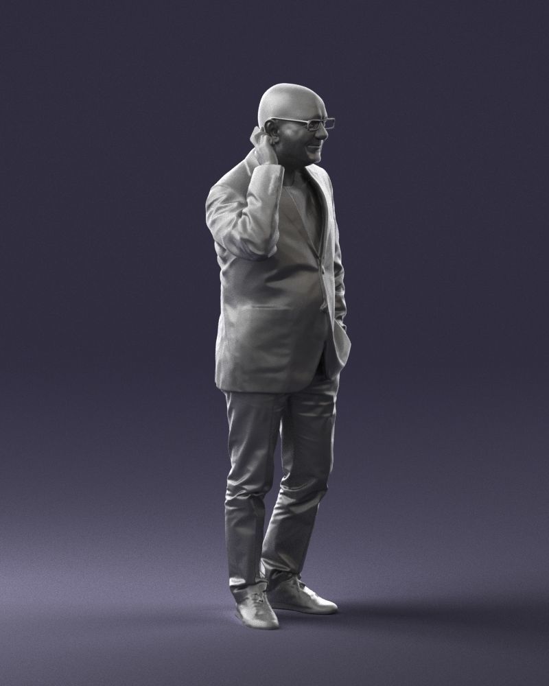 Man is talking on the phone 0287 3D model_10