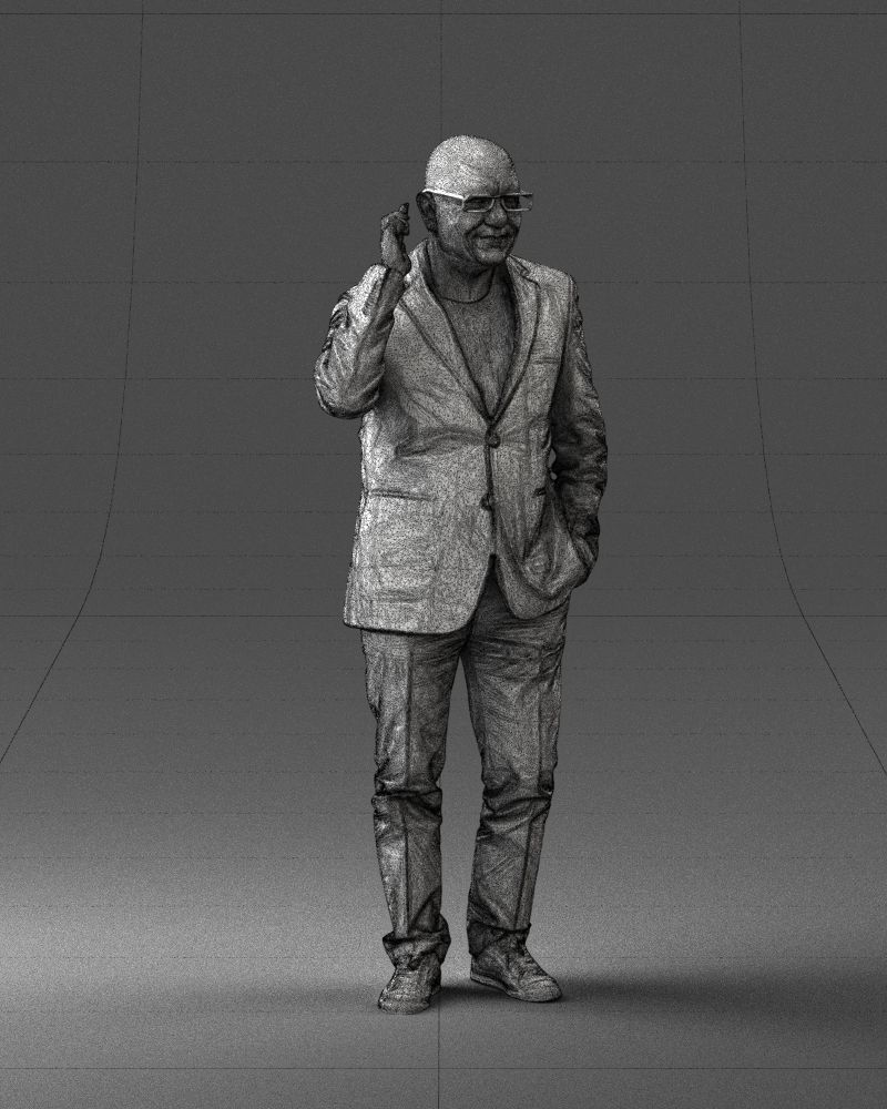 Man is talking on the phone 0287 3D model_8