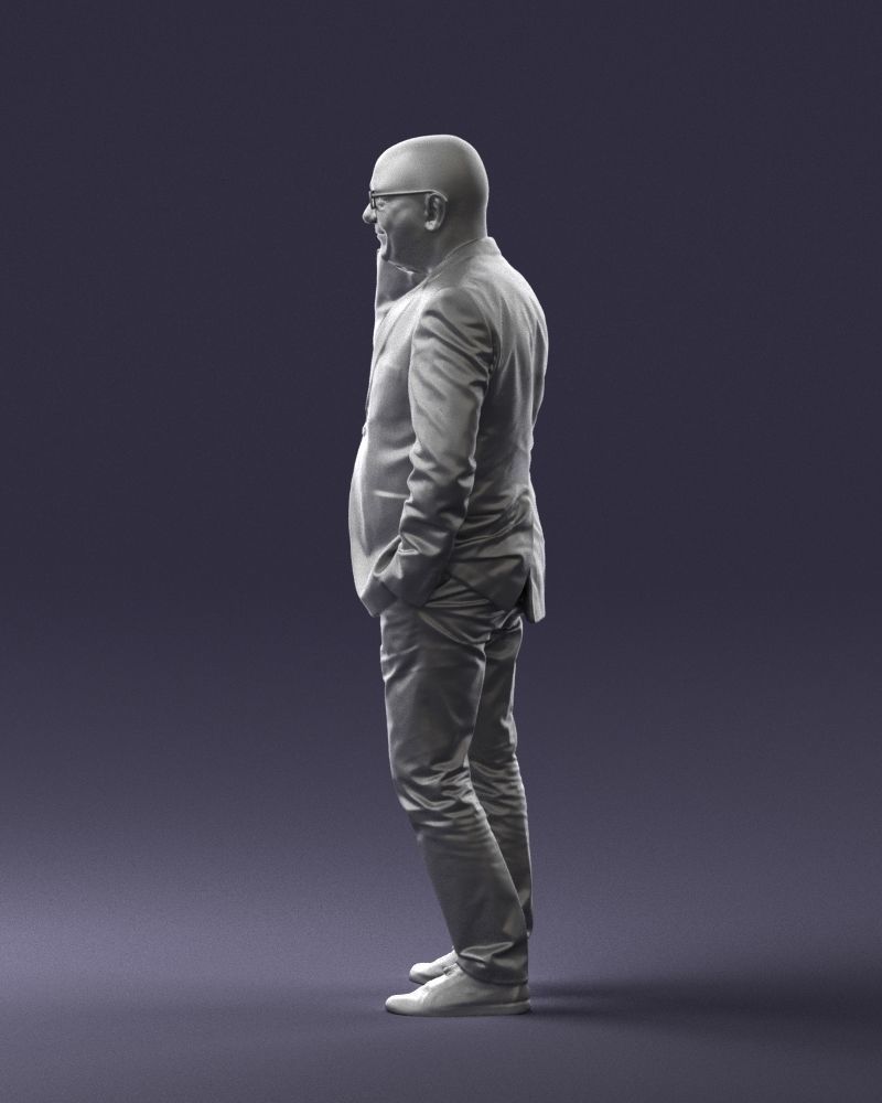 Man is talking on the phone 0287 3D model_25