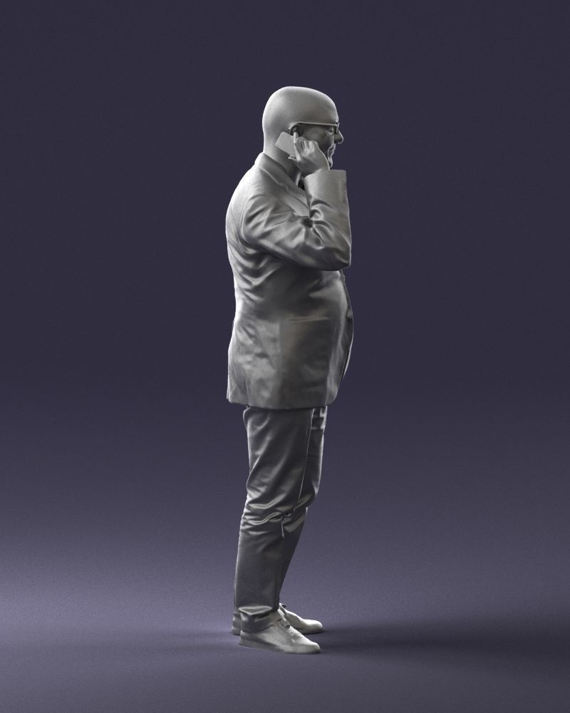 Man is talking on the phone 0287 3D model_13