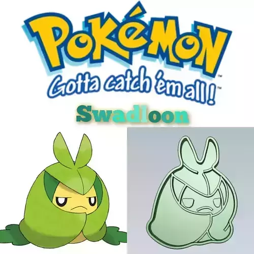 Amazing Pokemon Swadloon Cookie Cutter Stamp Cake Decorating 