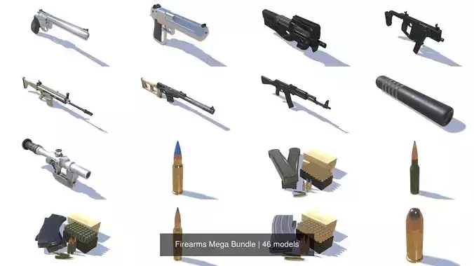 Firearms Mega Bundle 3D Model Collection