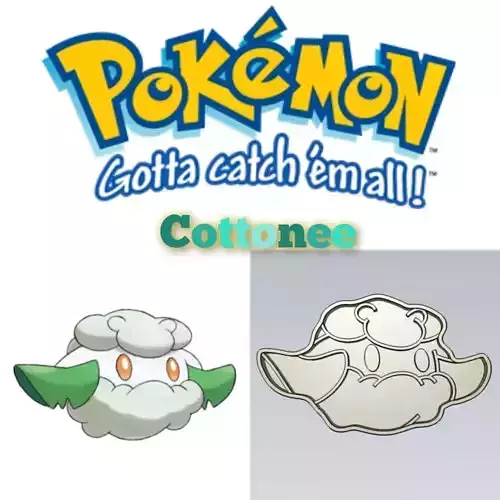 Amazing Pokemon Cottonee Cookie Cutter Stamp Cake Decorating 