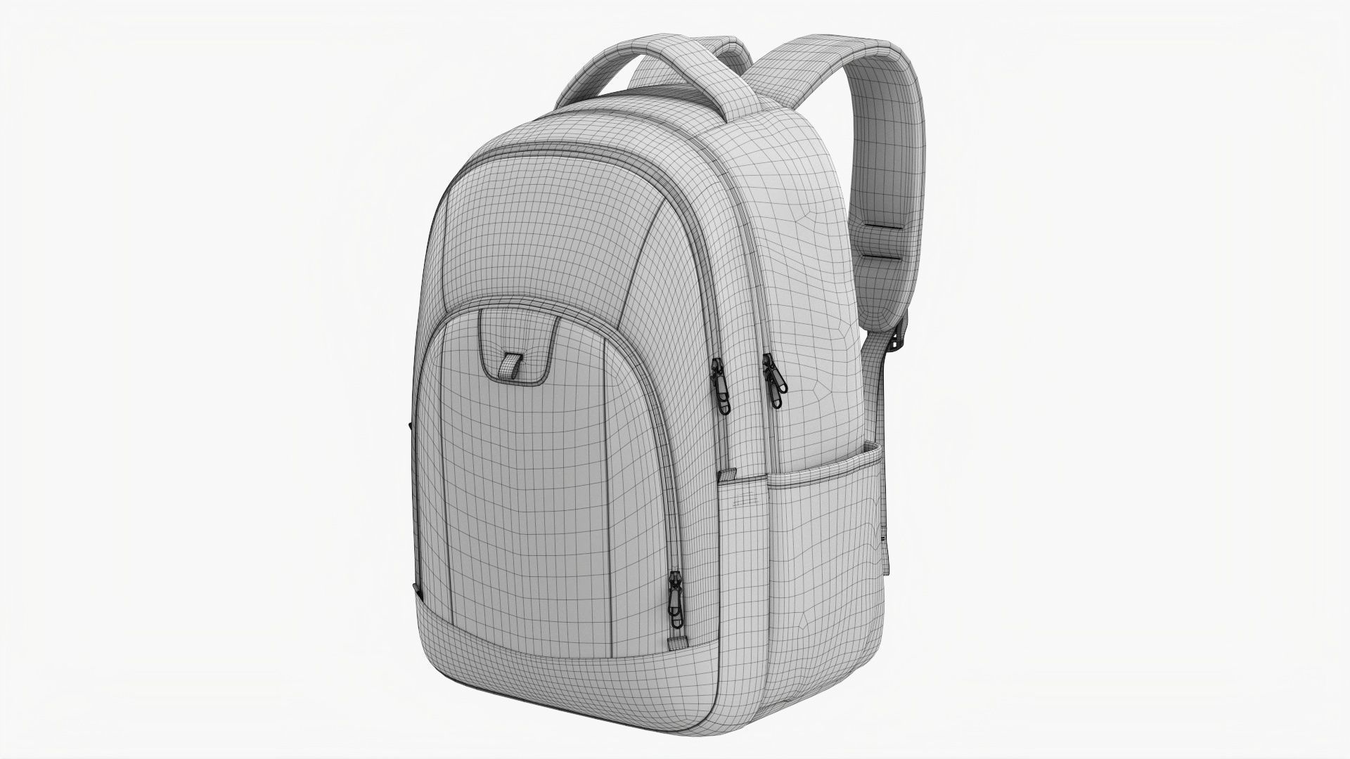 Backpack with compartment for laptop 3D model_13