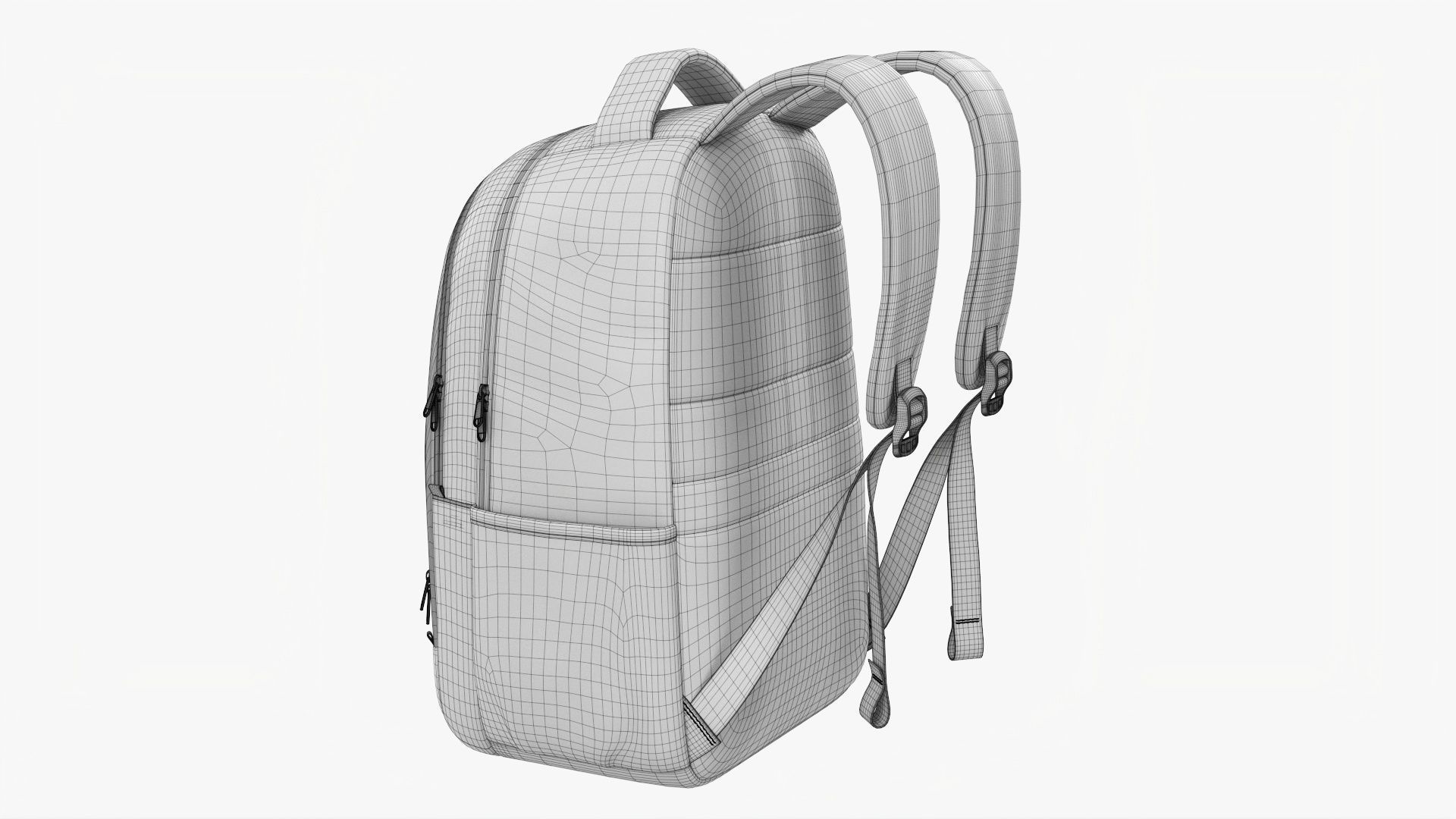 Backpack with compartment for laptop 3D model_15
