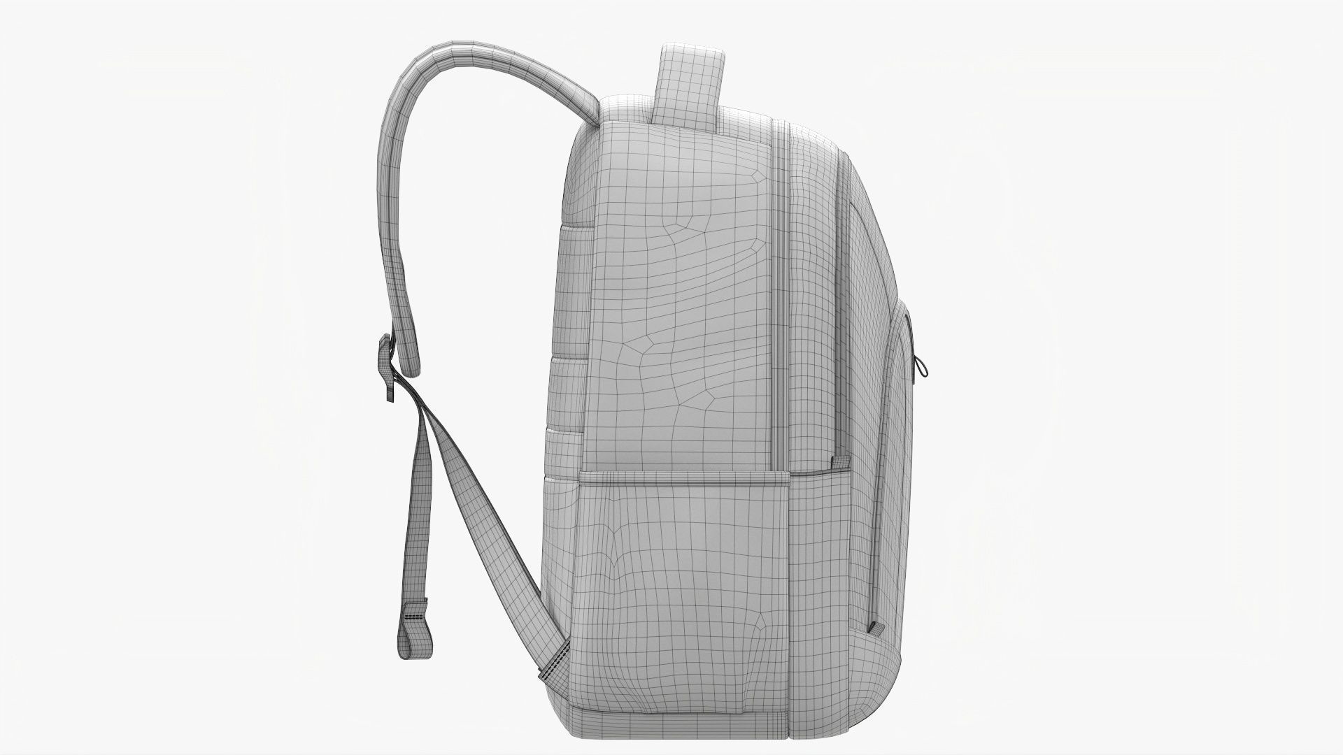 Backpack with compartment for laptop 3D model_23