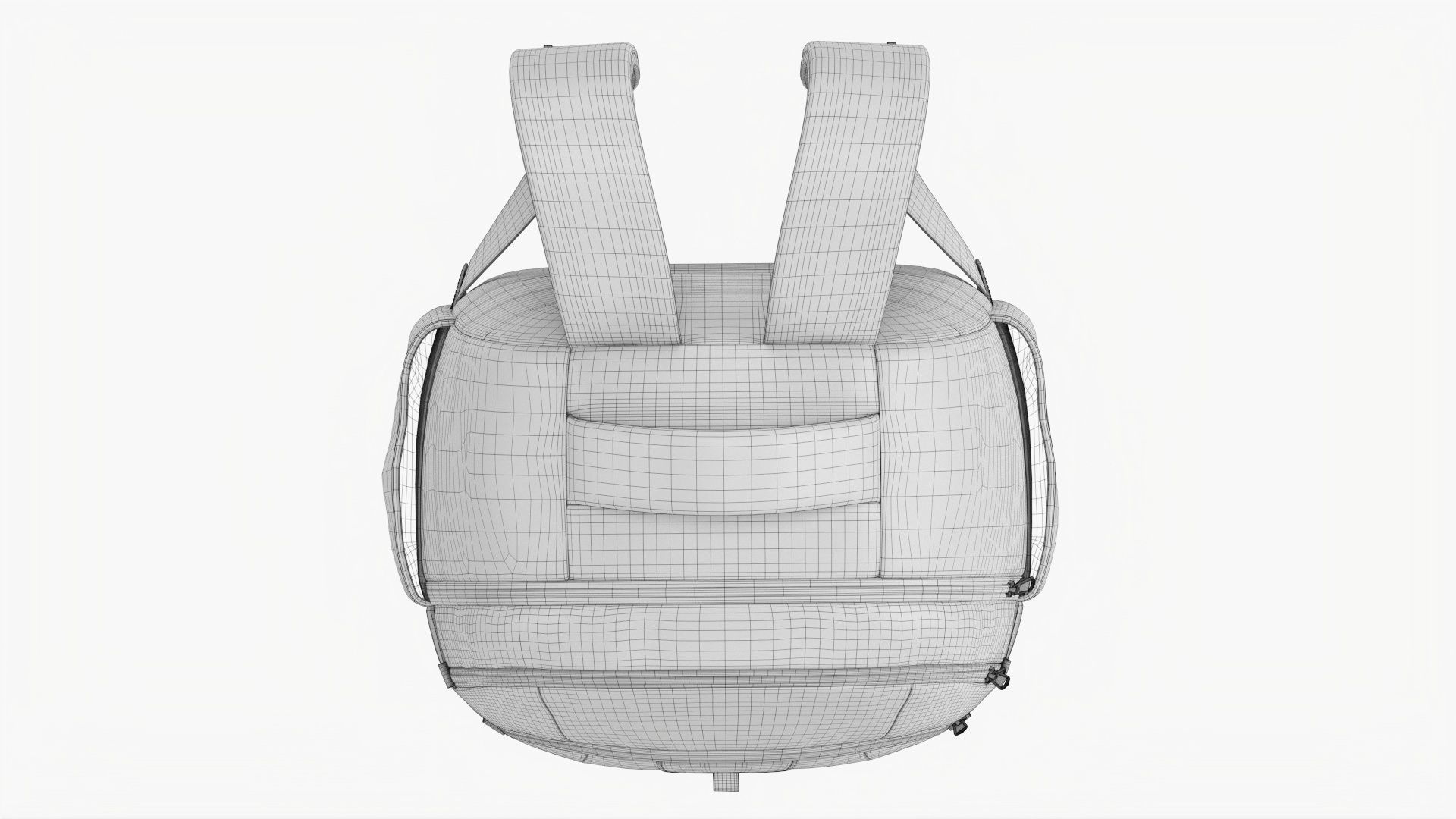 Backpack with compartment for laptop 3D model_24