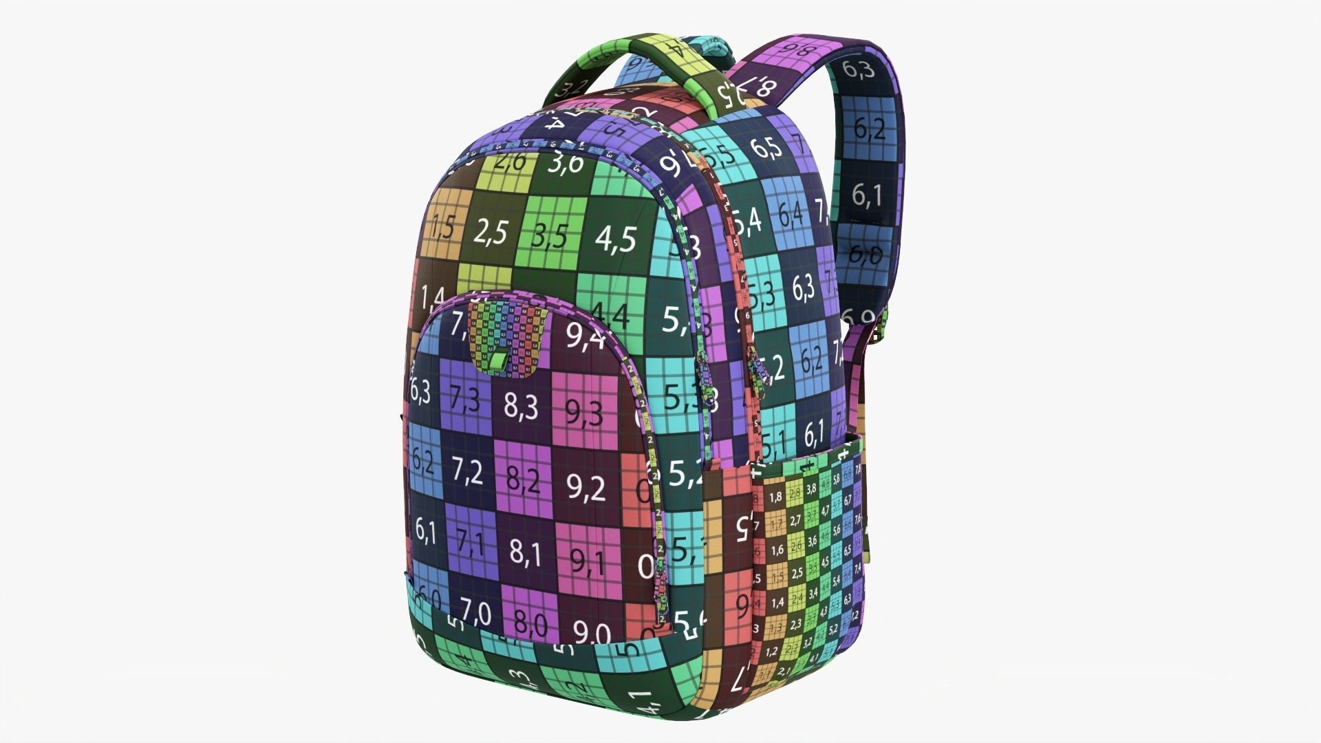 Backpack with compartment for laptop 3D model_26