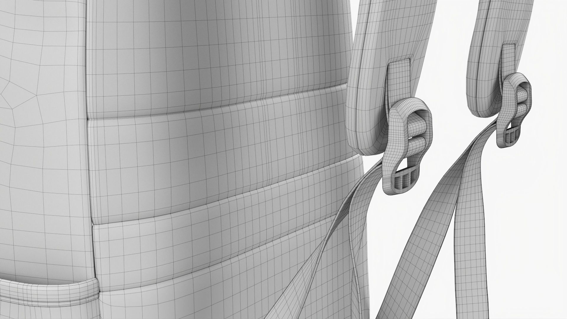 Backpack with compartment for laptop 3D model_16