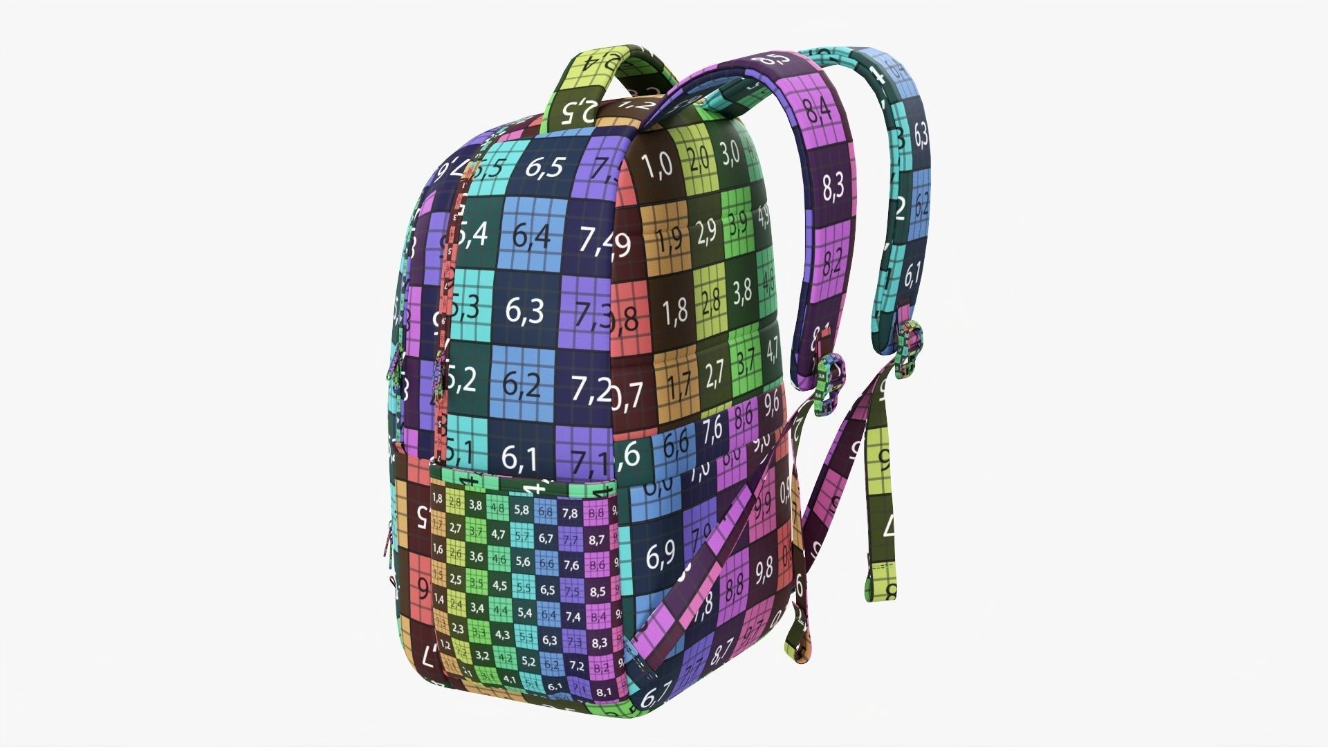 Backpack with compartment for laptop 3D model_27