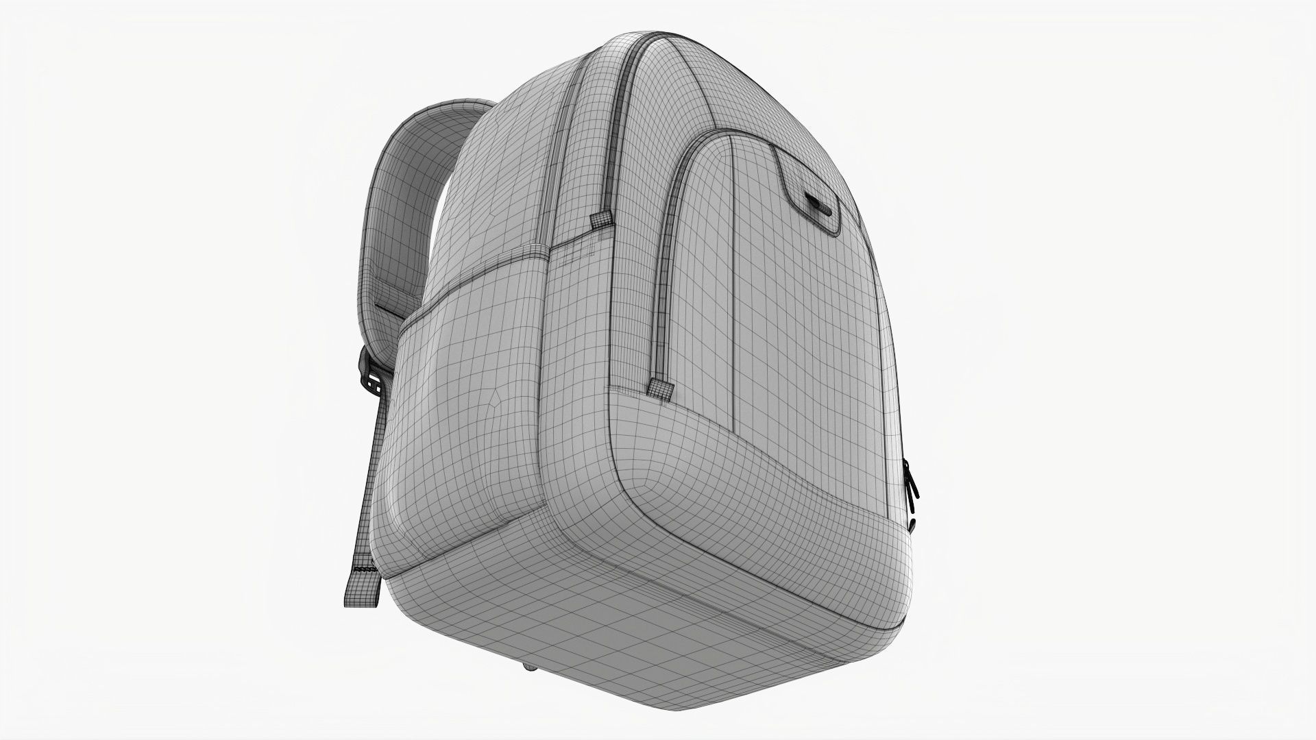 Backpack with compartment for laptop 3D model_20