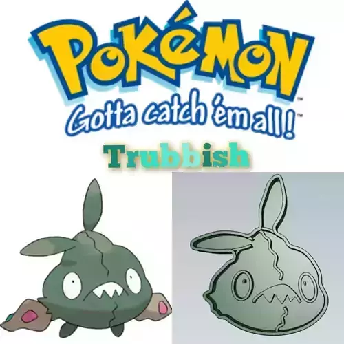 Amazing Pokemon Trubbish Cookie Cutter Stamp Cake Decorating 