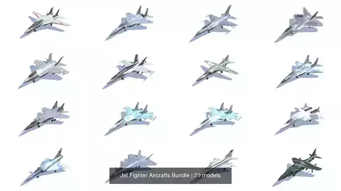 Jet Fighter Aircrafts Bundle