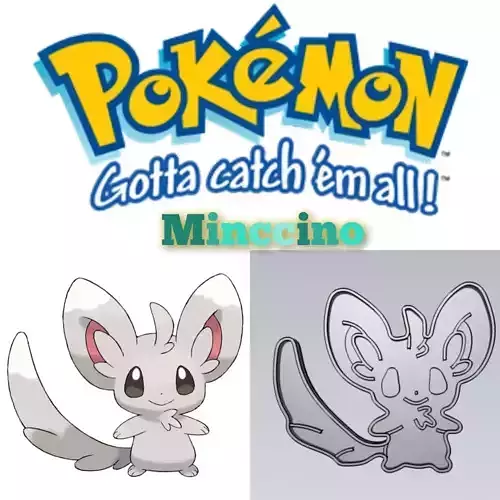 Amazing Pokemon Minccino Cookie Cutter Stamp Cake Decorating 