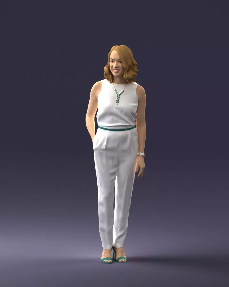 000185 Woman in Elegant White Outfit 0927 3dp 3D print model