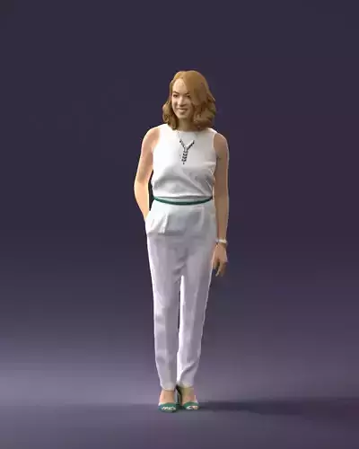 000185 Woman in Elegant White Outfit 0927 3dp 3D print model
