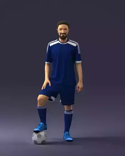 000389 Male Football Player Standing Pose