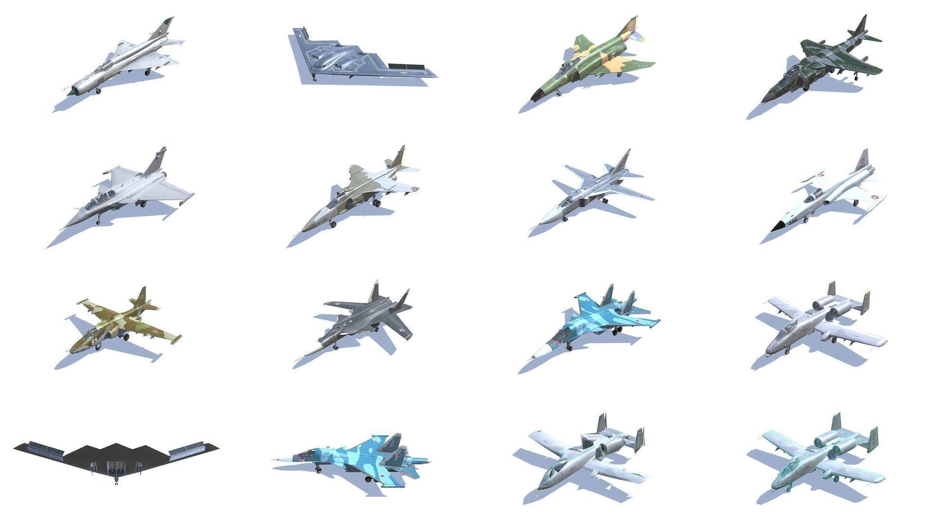 Jet Fighter Aircrafts Mega Bundle 3D Model Collection_29
