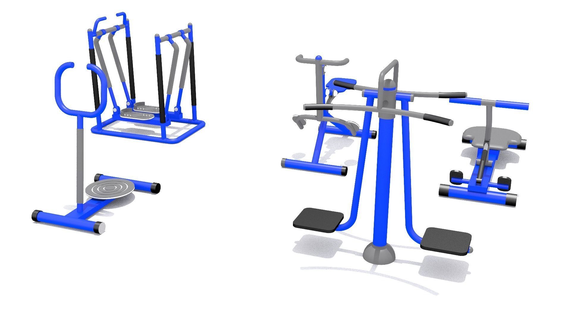 Kid Play Fitness Low-poly 3D model_2