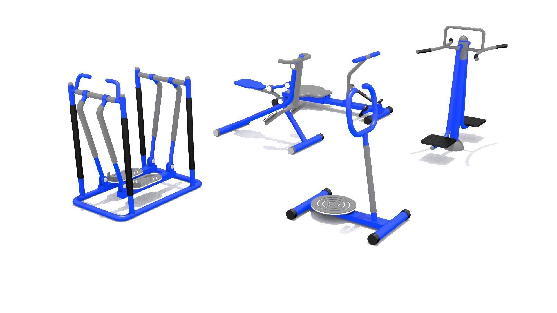Kid Play Fitness Low-poly 3D model_3