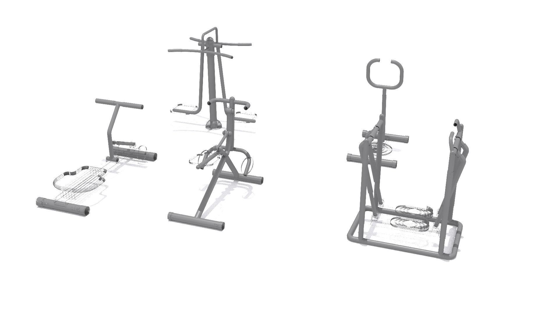 Kid Play Fitness Low-poly 3D model_14