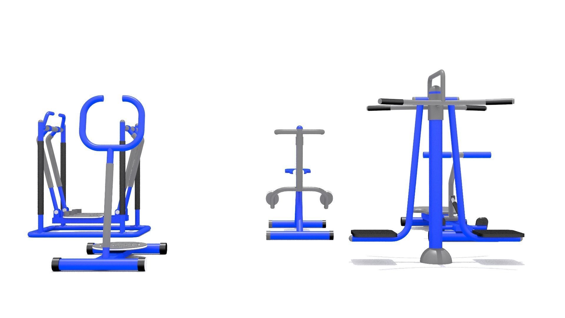 Kid Play Fitness Low-poly 3D model_5