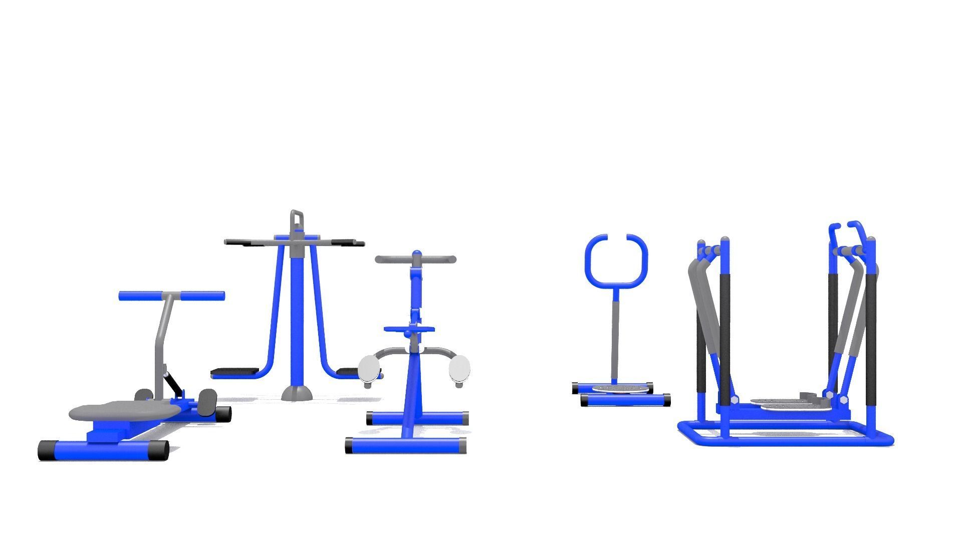 Kid Play Fitness Low-poly 3D model_6