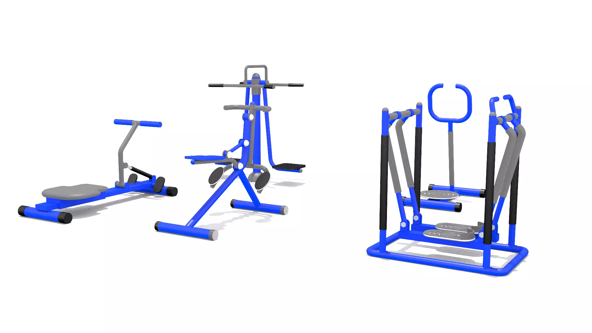 Kid Play Fitness Low-poly 3D model_0