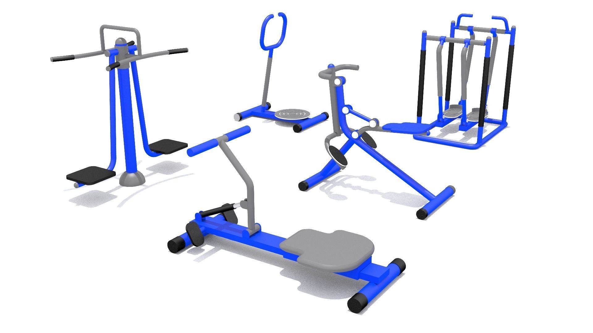 Kid Play Fitness Low-poly 3D model_1