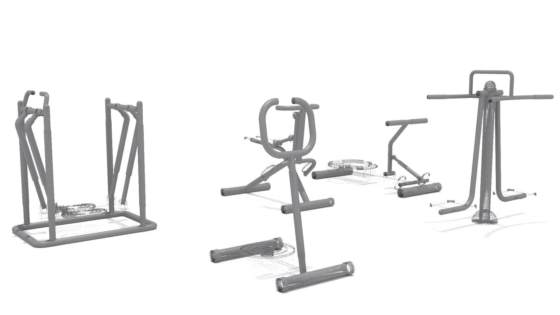 Kid Play Fitness Low-poly 3D model_13