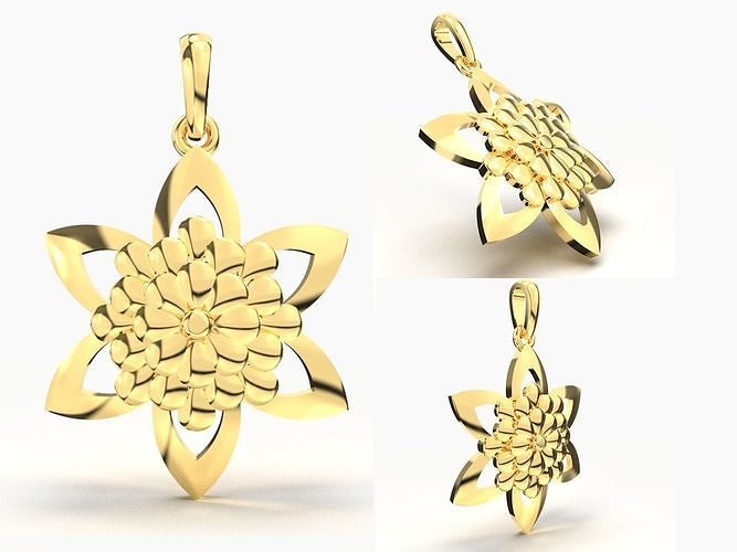 ZIRISA GOLD PENDANT 3D print model